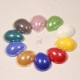 10 cabochons goutte multicolore verre nacré 14x10mm
