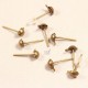 10 boucles d'oreille puce couleur bronze avec embouts 14x7mm