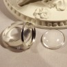 2 supports bague  laiton argent 16mm