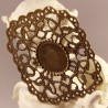 10 estampes filigrane bronze forme losange 43mm