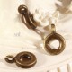 10 bélières plates anneau couleur bronze 11x8mm