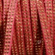 1mètre de cordon suédine framboise  double clouté doré  largeur 6mm