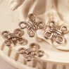 10 perles connecteur intercalaire plate  noeud argenté 10MM
