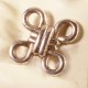 10 perles connecteur intercalaire plate  noeud argenté 10MM