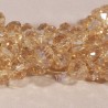 20 perles boulier en verre facetté champagne 8x5mm