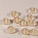 20 perles boulier en verre facetté champagne 8x5mm