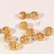 30 perles boulier en verre facetté miel prisme mauve 8x5mm