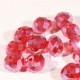 30 perles boulier en verre facetté rouge cerise  8x5mm