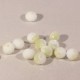 20 perles boulier en verre facetté blanc prisme jaune  8mm