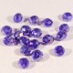 30 perles boulier en verre facetté bleu /violet/doré 8x5mm