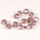 20 perles boulier en verre facetté prune prisme violet/doré 8x5mm