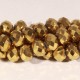 20 perles boulier en verre facetté "gold" 8x5mm