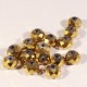 20 perles boulier en verre facetté "gold" 8x5mm