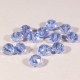 20 perles boulier en verre facetté bleu  8x5mm