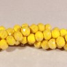 lot de 20 perles boulier en verre facettée jaune canari 6x4mm