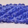 20 perles boulier en verre facettée bleu royal  6x4mm
