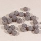 20 perles boulier en verre facettée gris  souris  6x4mm