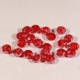 30 perles boulier en verre facettée rouge  prisme mauve 6x4mm (47AB)