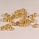 20 perles boulier en verre facettée doré prisme mauve 6x4mm