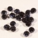 30 perles boulier en verre facettée noir de geai/bleuté à prisme 6x4mm