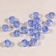 20 perles boulier en verre facettée bleu ciel prisme mauve   6x4mm