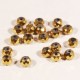 20 perles boulier en verre facettée or  6x4mm
