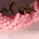 6mm: 10 perles pierre  jade naturelle teintée ronde rose bonbon