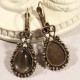 2 supports boucles d'oreilles goutte dormeuse bronze 28x15mm