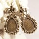 2 supports boucles d'oreilles goutte dormeuse bronze 28x15mm