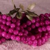 6mm: 20 perles pierre  jade naturelle teintée ronde rose byzantin