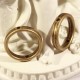 6 perles cadre ronde  bronze antique 19mm