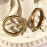 6 perles cadre ronde  bronze antique 19mm