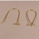 10 attaches crochet boucles d'oreilles laiton doré 37x16mm