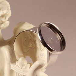 2 supports bagues cabochons  argent 14mm