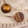 2 cabochons pierre semi-précieuse oeil de tigre  12mm