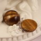 2 cabochons pierre semi-précieuse oeil de tigre  12mm