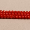 20 perles  de corail véritable rouge orangé 3,5mm