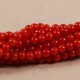 20 perles  de corail véritable rouge orangé 3,5mm