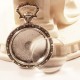 4 Supports cabochon argenté mat forme montre à gousset