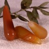 1perle  goutte cornaline   conique lisse  longueur 30 x11mm