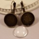 6 boucles d'oreille 16mm  laiton bronze  16mm