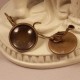 6 boucles d'oreille 14mm  laiton bronze
