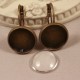 6 boucles d'oreille 14mm  laiton bronze