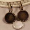 10 boucles d'oreille 12mm  laiton bronze