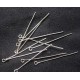50 clous tête ronde laiton couleur argent 50mm