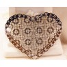 1 Estampe 27x25mm coeur plaqué argent
