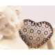 1 Estampe 27x25mm coeur plaqué argent
