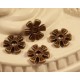 10 perles intercalaires bronze étoiles diamètre 8x8mm