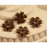 10 perles intercalaires bronze étoiles diamètre 8x8mm