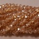 30 perles boulier en verre facettée doré à prisme 4x3mm
